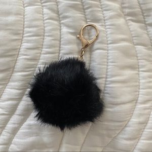 Rabbit Fur Ball Keychain